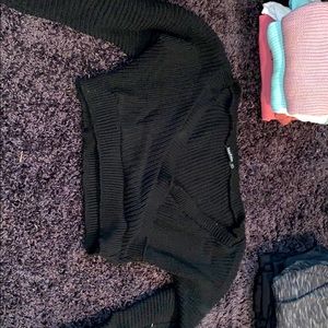 Cropped black sweater